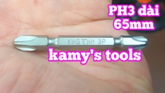 Mũi bắn vít 2 đầu bake PH3 dài 65mm Kingtony model 136503P (bán lẻ 1 cây)