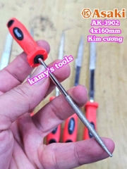 Bộ dũa giũa kim cương mini 6 cây Asaki AK-3902 cỡ 4mm 4x160mm