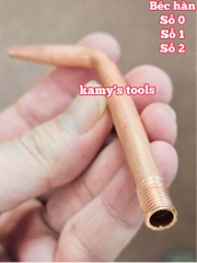 Béc hàn gió đá cổ cong dài 100mm số 0 số 1 số 2 Wetools WT-2500 WT-2501 WT-2502