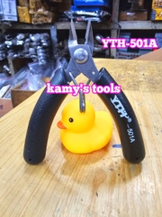 YTH-501E Kìm mỏ nhọn không răng kẹp kim hoàn chân linh kiện điện tử mini YTH dài 100mm 4 inch
