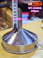 Phễu inox thép không gỉ chiết rót chất lỏng có quay treo 6 inch 140mm Wetools WT-22406A