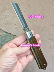 Dao tuốt dây điện, rọc cáp thợ điện, gọt vỏ dây điện, xếp gấp gọn lưỡi cong lưỡi thẳng Wetools EK-7203B và EK-7203A