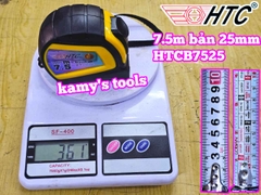 Thước cuộn thước rút thước kéo 7.5m 7.5 mét bản 25mm HTC HiLock-25 model HTCB7525 tự động khóa
