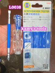 Bút thử điện 2 đầu dài 205mm 100-500v C-mart model L0038 cán trong