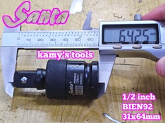 Đầu tuýp nối lắc léo đen gật gù xoay 360 độ Santa 1/2 inch dài 31x64mm BIEN92