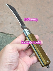 Dao tuốt dây điện, rọc cáp thợ điện, gọt vỏ dây điện, xếp gấp gọn lưỡi cong lưỡi thẳng Wetools EK-7203B và EK-7203A