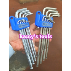 Bộ lục giác bi và bông Kingtony 9 cây (tặng kèm bút) 20109MR và 20319PR