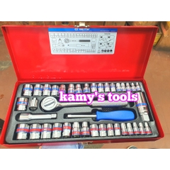 Bộ tuýp Kingtony 39 chi tiết 5032CR 1/4 inch và 3/8 inch