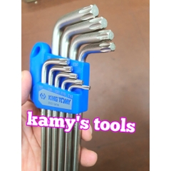 Bộ lục giác bi và bông Kingtony 9 cây (tặng kèm bút) 20109MR và 20319PR