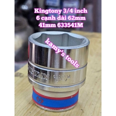 Đầu tuýp khẩu 3/4 inch 6 cạnh trắng Kingtony 39mm 41mm 42mm 43mm 44mm 633539M 633541M 633542M 633543M 633544M