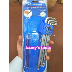 Bộ lục giác bi và bông Kingtony 9 cây (tặng kèm bút) 20109MR và 20319PR