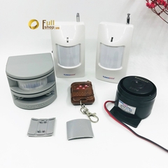 Bộ báo trộm tại chỗ kèm 2 mắt cảm ứng hồng ngoại không dây và điều khiển từ xa Kawasan I227B-R-02PS01-AL03
