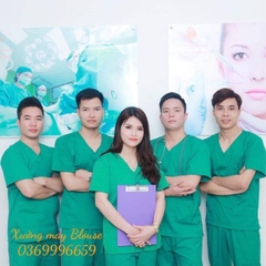 Quần blouse màu xanh lá