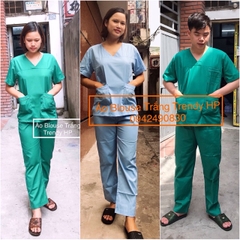 Bộ quần áo scrubs nam nữ - bộ phẫu thuật xanh nam nữ các màu