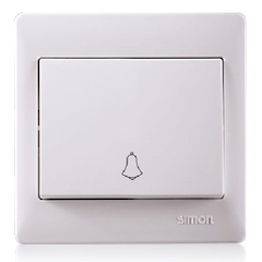 Bộ công tắc nút nhấn chuông lắp đế âm vuông Simon 56301B