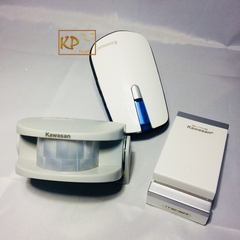 Bộ Chuông báo khách, báo động không dây kết hợp chuông cửa không pin kín nước cao cấp kawa I618-D81