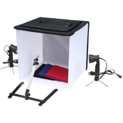 Hộp chụp sản phẩm 60x60x60 kèm 2 đèn chiếu và 1 đế để máy ảnh, máy quay