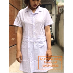 Áo Blouse nữ bác sĩ cộc tay Lon Nhật đẹp, thoáng mát