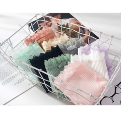 [Set 10 quần] Quần lót nữ cotton phối viền ren và nơ quyến rũ