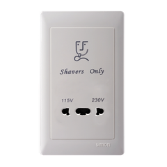Ổ cắm dao cạo râu, AC 220V ngõ ra 115V và 230V Simon Series 50 45001