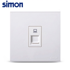 Bộ Ổ cắm mạng đơn Cat6 chuẩn vuông Simon E6 725618