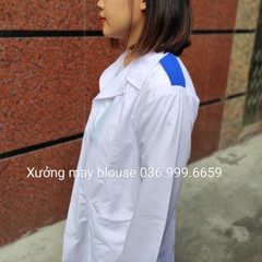 [GIÁ SỈ] Áo blouse trắng thực tập sinh - Áo choàng bác sĩ có cầu vai nam nữ dài tay