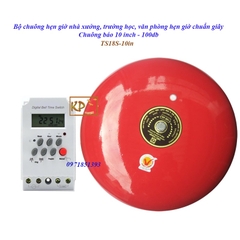 Bộ chuông hẹn giờ nhà xường, trường học chuông báo động 10 inch Tiến Thành Kawasan TS18S - 10 in
