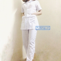 [Giá buôn] Bộ áo quần blouse nam nữ cộc tay chất Lon Nhật đẹp