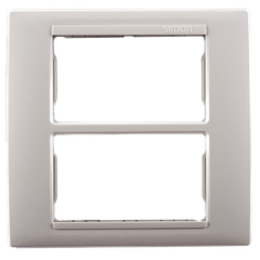 Khung viền ngang đôi ghép trên dưới, mặt sáu công tắc ổ cắm cỡ S Simon Series 52 52R0