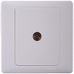 Ổ cắm Tivi vuông kết nối trực tiếp kích thước chuẩn 9,52 mm và đầu vào chuẩn F Simon Series 50 55111