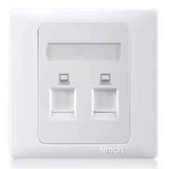 Bộ ổ cắm dữ liệu vuông chuẩn RJ45 và Cat.6 Simon Series 50 55228S6
