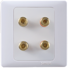 Bộ đôi ổ cắm loa sử dụng trong hệ thống âm thanh Simon Series 50 55402
