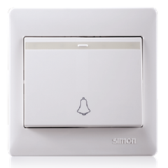 Bộ công tắc nút nhấn chuông vuông có dải phản quang Simon Series 50 56301BTY