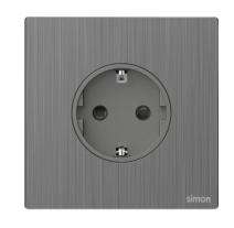 M7 Metal- Bộ ổ cắm Schuko (Brushed Grey) Simon M7 661687M-2B