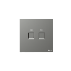 M7 AIR- Bộ ổ cắm mạng Cat6 đôi (Platinum Grey) Simon M7 665228-6Q