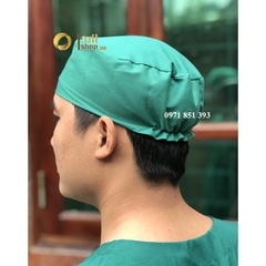 Mũ vải blouse xanh lá - Mũ blu đồng phục phòng mổ, đồng phục thẩm mỹ viện, nha khoa