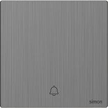 M7 Metal- Bộ công tắc chuông cửa (Brushed Grey) Simon M7 666301M-2B
