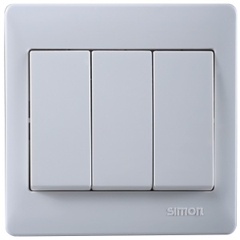 Bộ công tắc ba, một chiều chuẩn vuông Simon Series 50 51031B