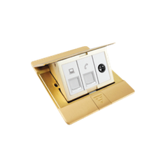 Bộ ổ cắm âm sàn gồm ổ cắm mạng, điện thoại và Tivi Simon