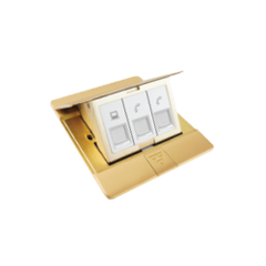 Bộ ổ cắm âm sàn gồm ổ cắm mạng Cat6 và 2 điện thoại Simon