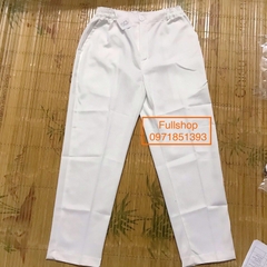 Quần blouse nam nữ trắng cao cấp - Quần âu blu khoá kết hợp chun sang trọng cho bác sĩ, điều dưỡng, y tá