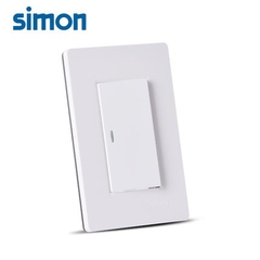 Công tắc đơn 2 chiều có dải phản quang (cỡ lớn) Simon 51A H12M (bao gồm cả mặt)
