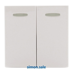 Công tắc đôi 1 chiều có dải phản quang M module (chưa bao gồm khung viền chữ nhật) Simon Series 51A H41