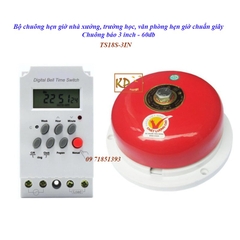 Chuông hẹn giờ 3 inch báo giờ nhà xưởng, công ty, trường học Tiến Thành - Kawasan TS18S-3 inch