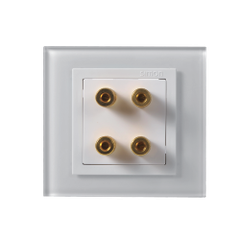 Module ổ cắm kết nối âm thanh đôi Simon V8