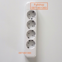 Ổ cắm nổi 4 kiểu ổ cắm schuko 16A có chân tiếp địa FS-SKN4