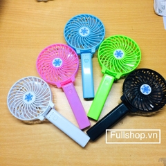 Quạt cầm tay mini du lịch, quạt mini pin sạc đa năng có đèn LED [tằng kèm cáp sạc pin]