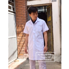 Bộ quần áo blouse kaki nam cộc tay cao cấp