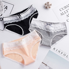 Quần lót nữ cotton viền ren thắt nơ xinh xắn CT-N10