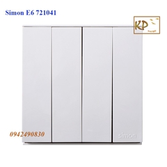 Công tắc bốn, 1 chiều cao cấp lắp đế âm chuẩn vuông Simon Series E6 721041